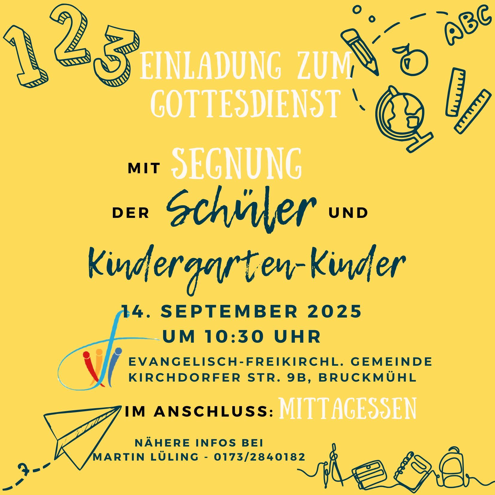 Flyer Schlersegnungsgottesdienst 2025